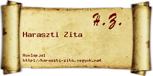 Haraszti Zita névjegykártya
